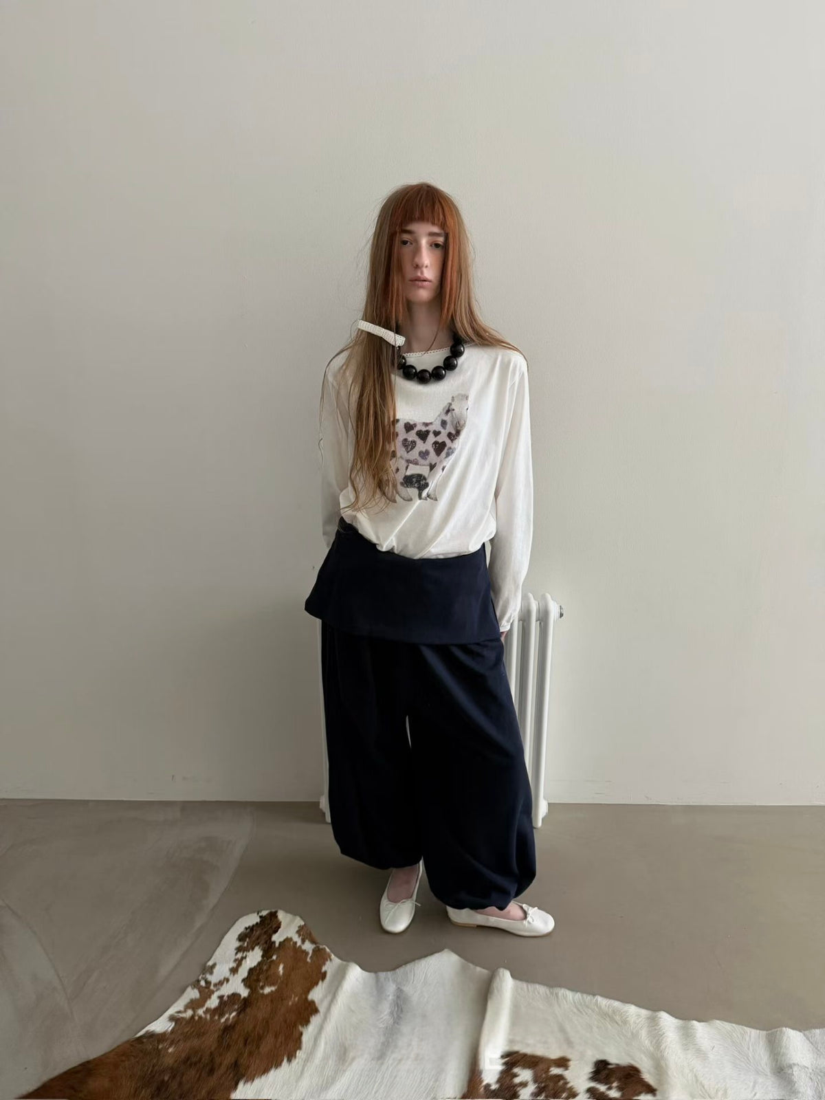 心心馬仔lace領Tee