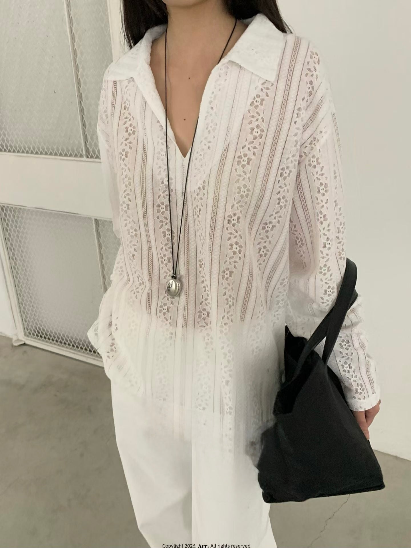 Lace V領Tee
