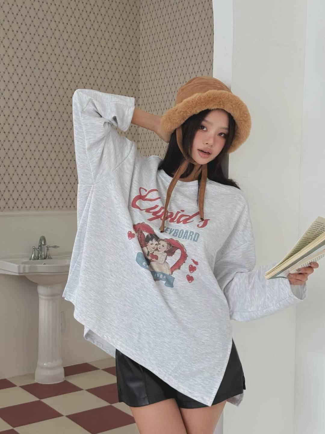 天使側開叉衛衣