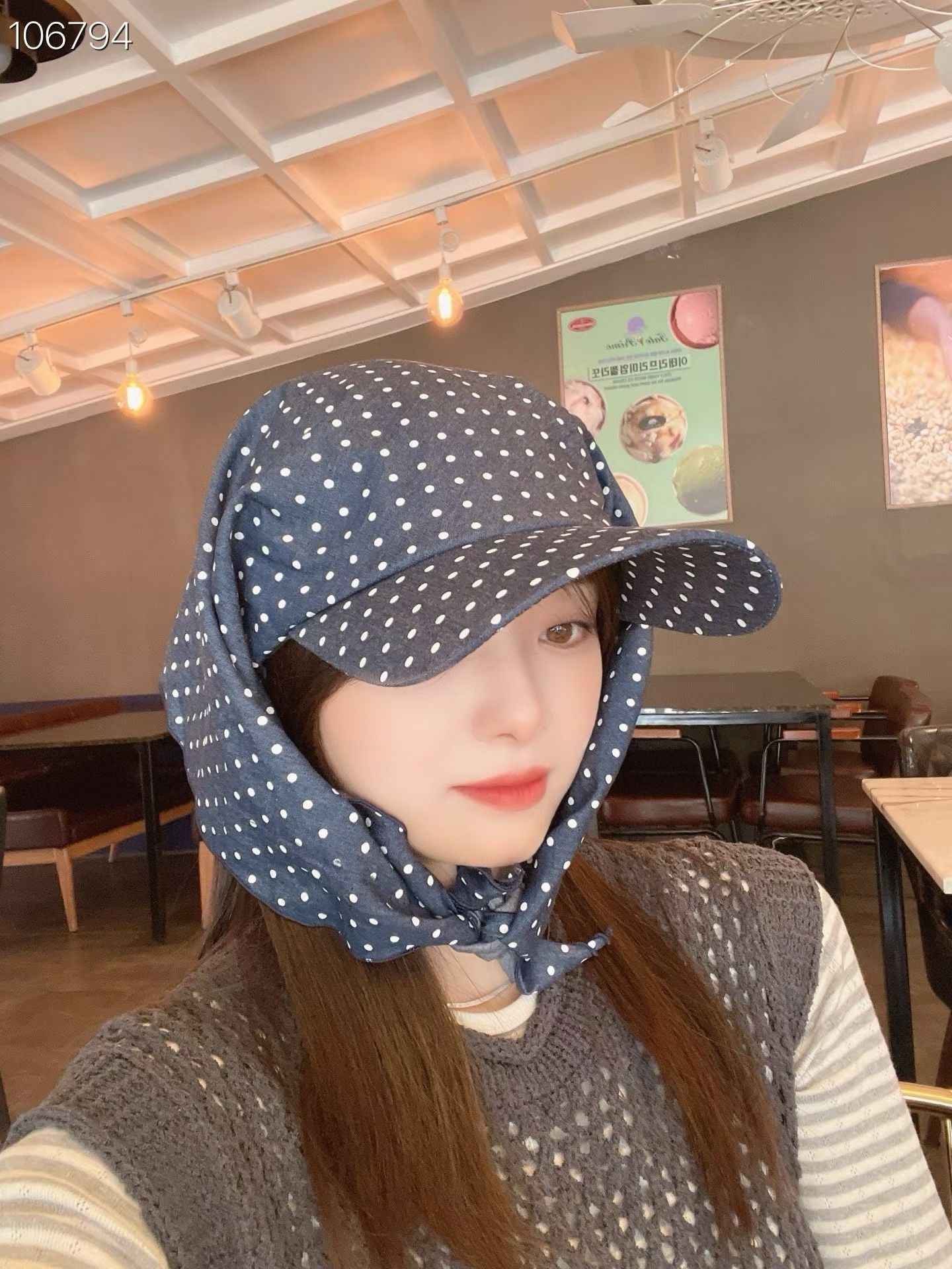 波點𢇁巾帽