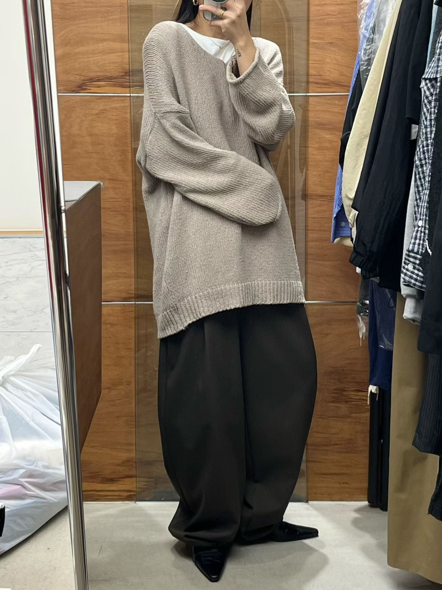 V領長冷衫