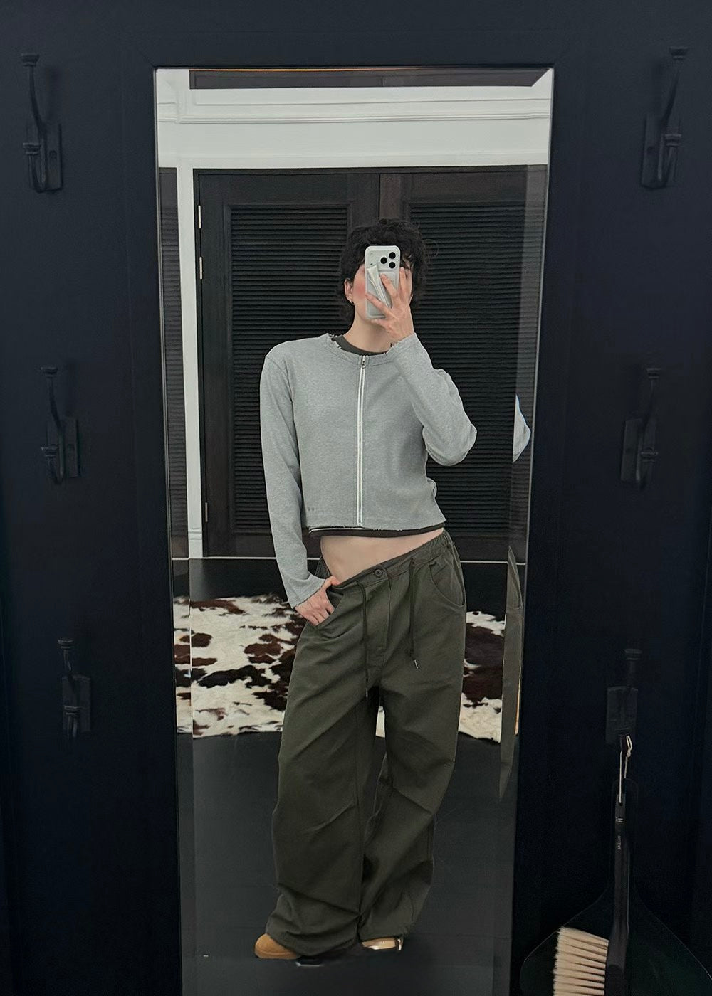 拉鍊圓領外套