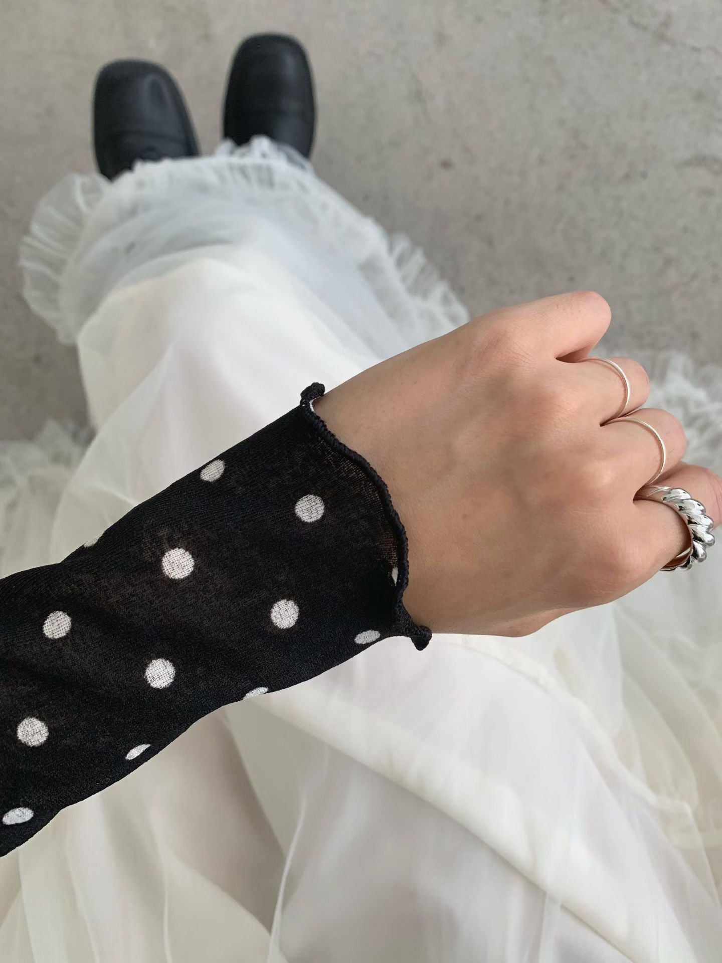 波點紗Tee