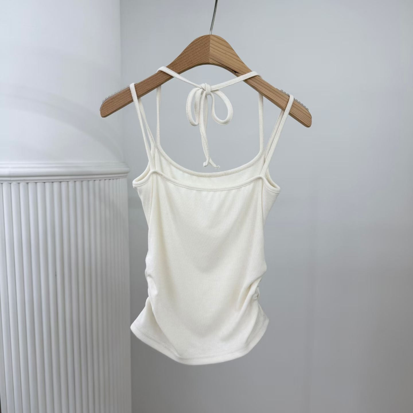 綁頸吊帶短Tee set