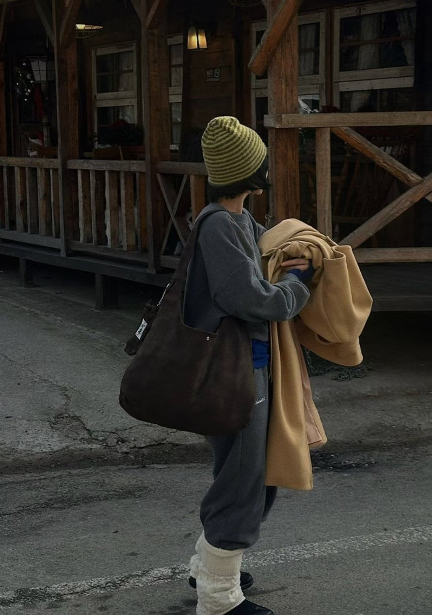 前短後長絨Tee (set裝可另購絨索腳褲)