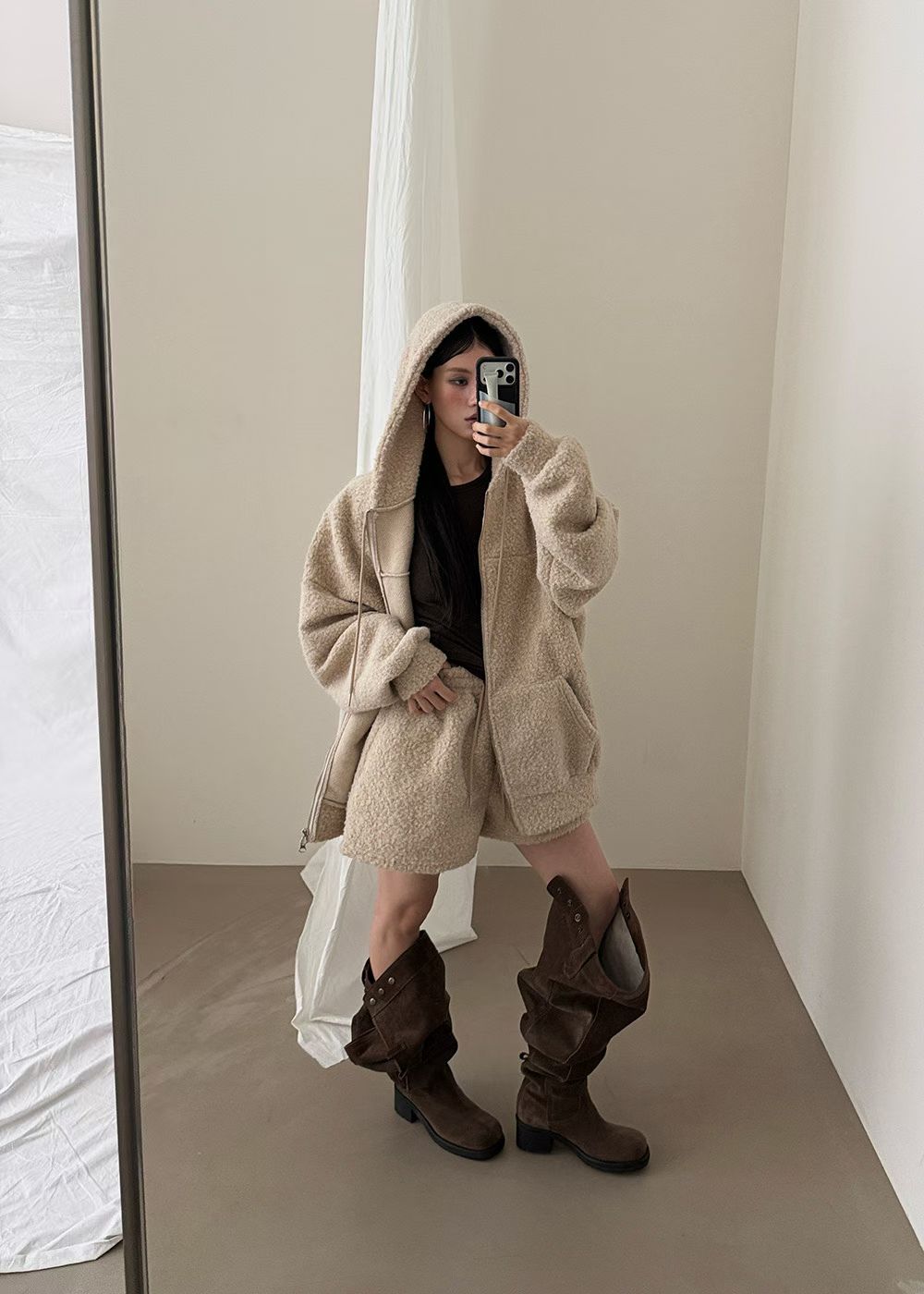 毛毛外套(set裝可另購毛毛短褲)