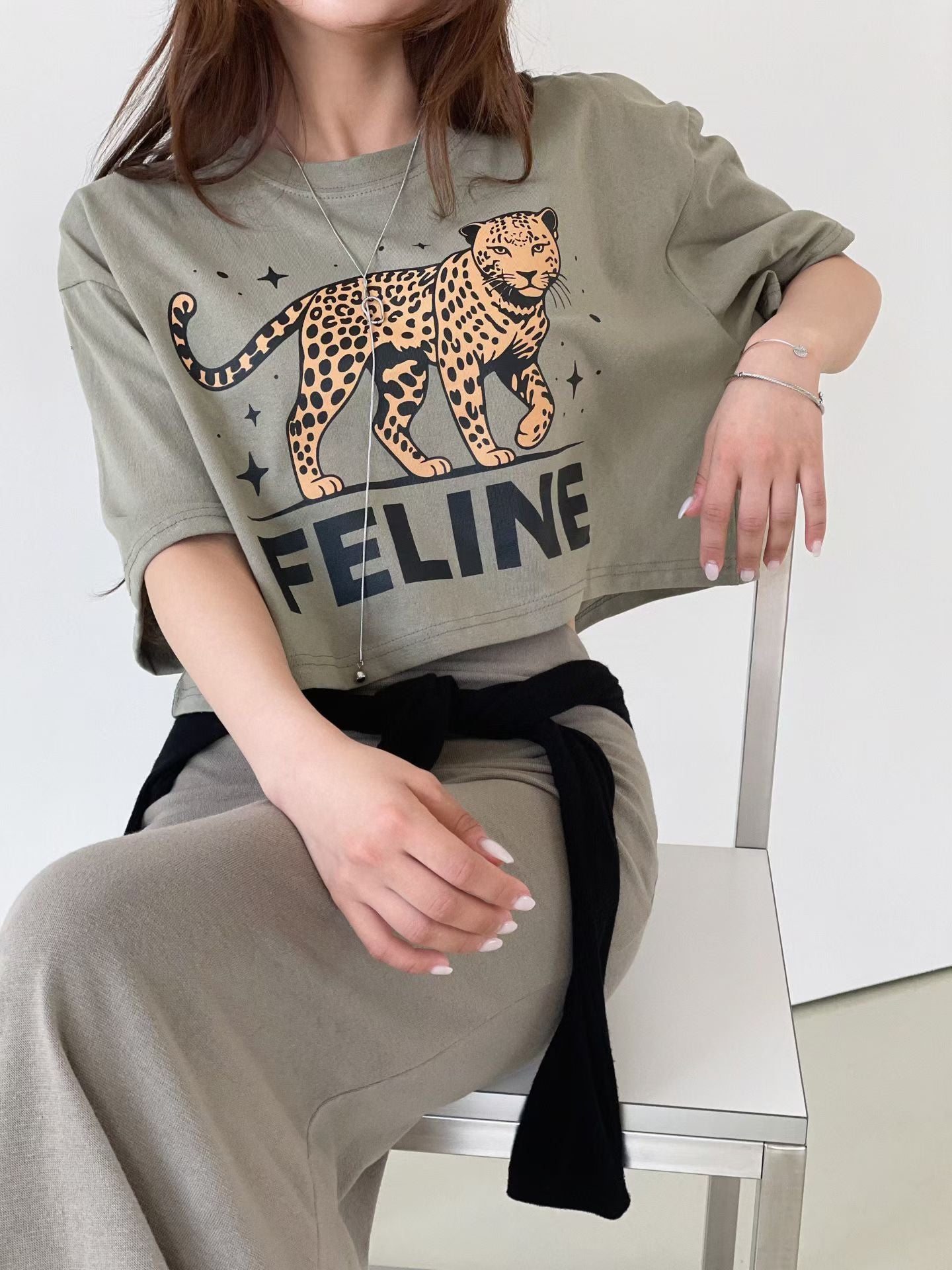 FELINE豹短Tee