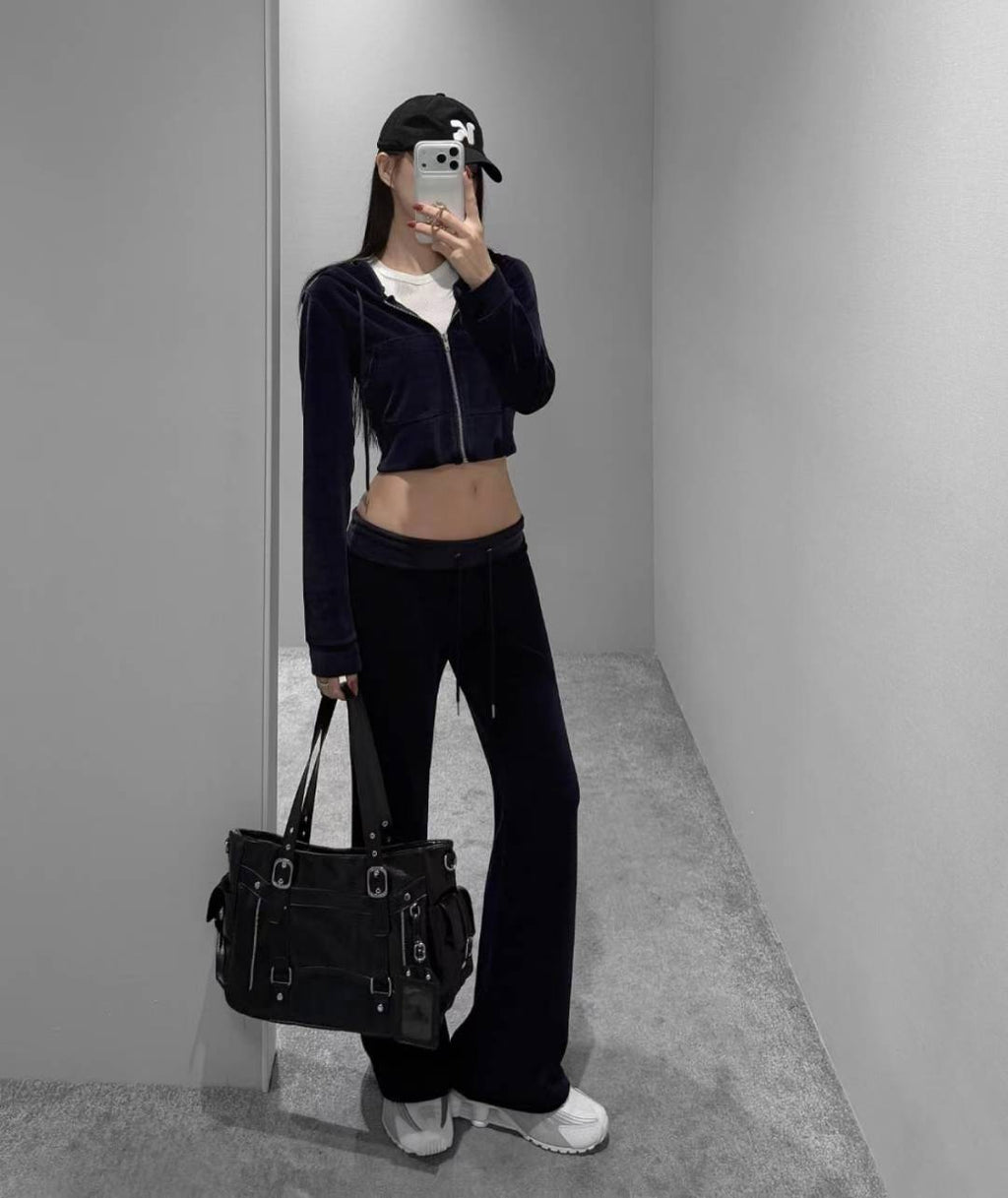 絲絨有帽短外套(set裝可另加購𢇁絨布褲)