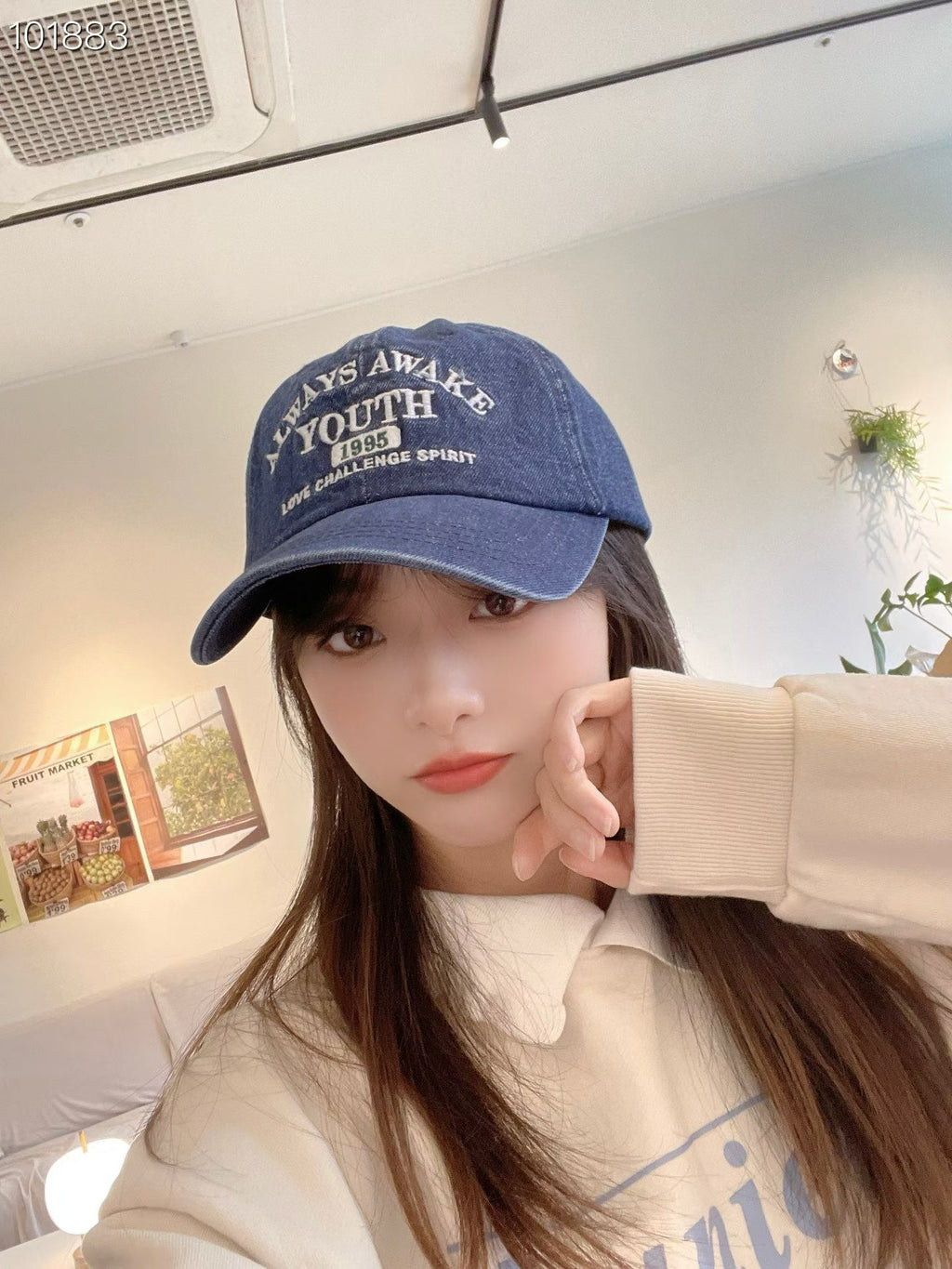 洗水牛仔cap