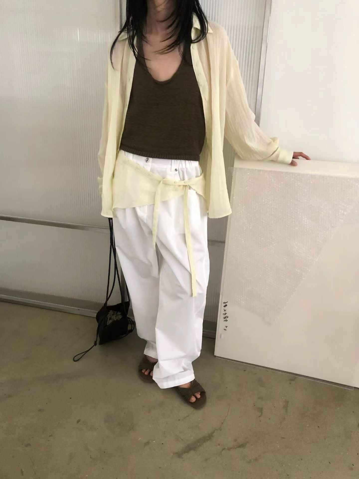 兩側束腰褲