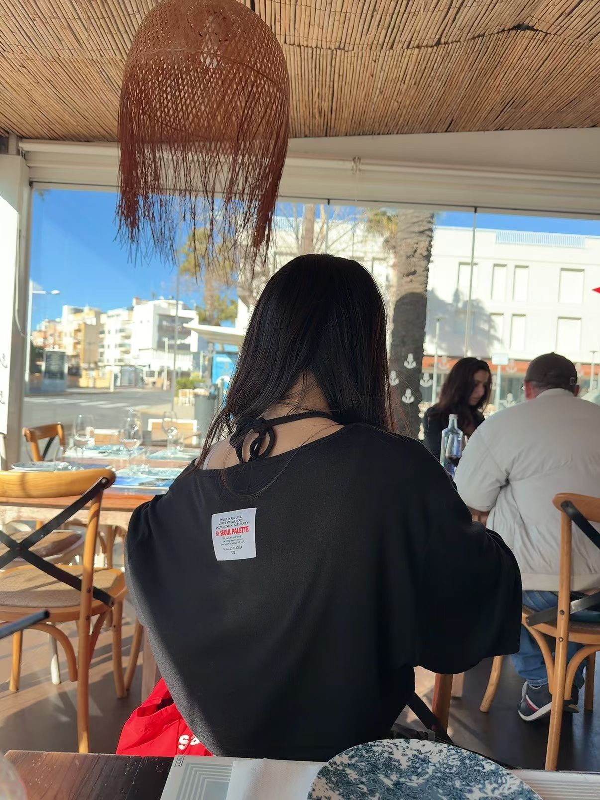 綁頸吊帶短Tee set