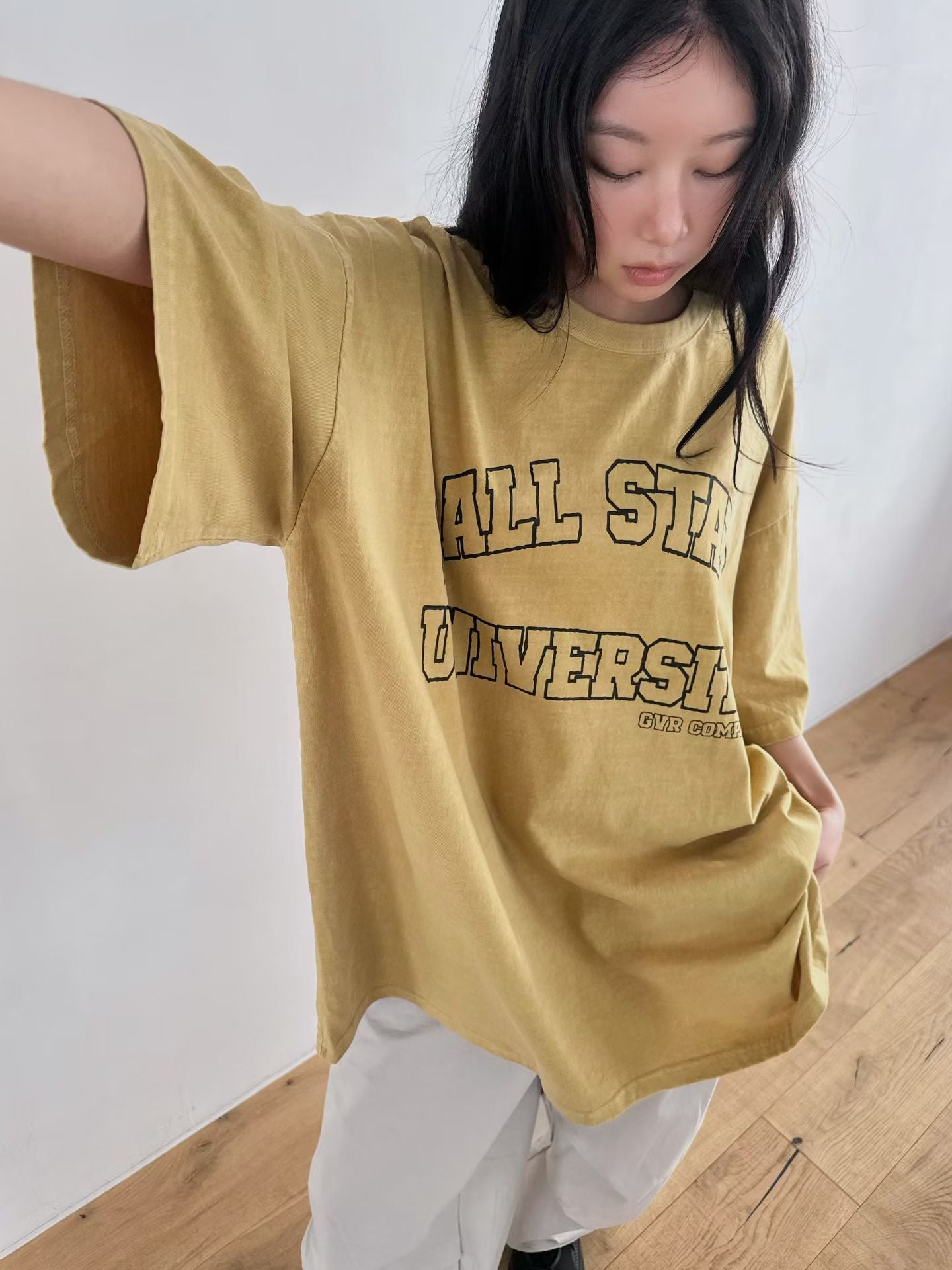“BALL STATE”洗水長Tee