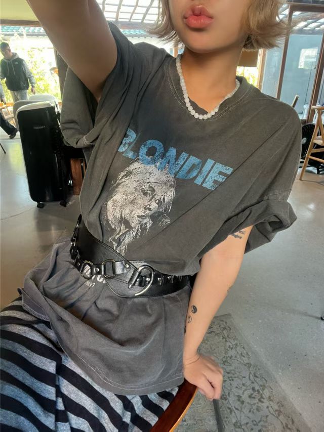 “BLONDIE”洗水短袖Tee