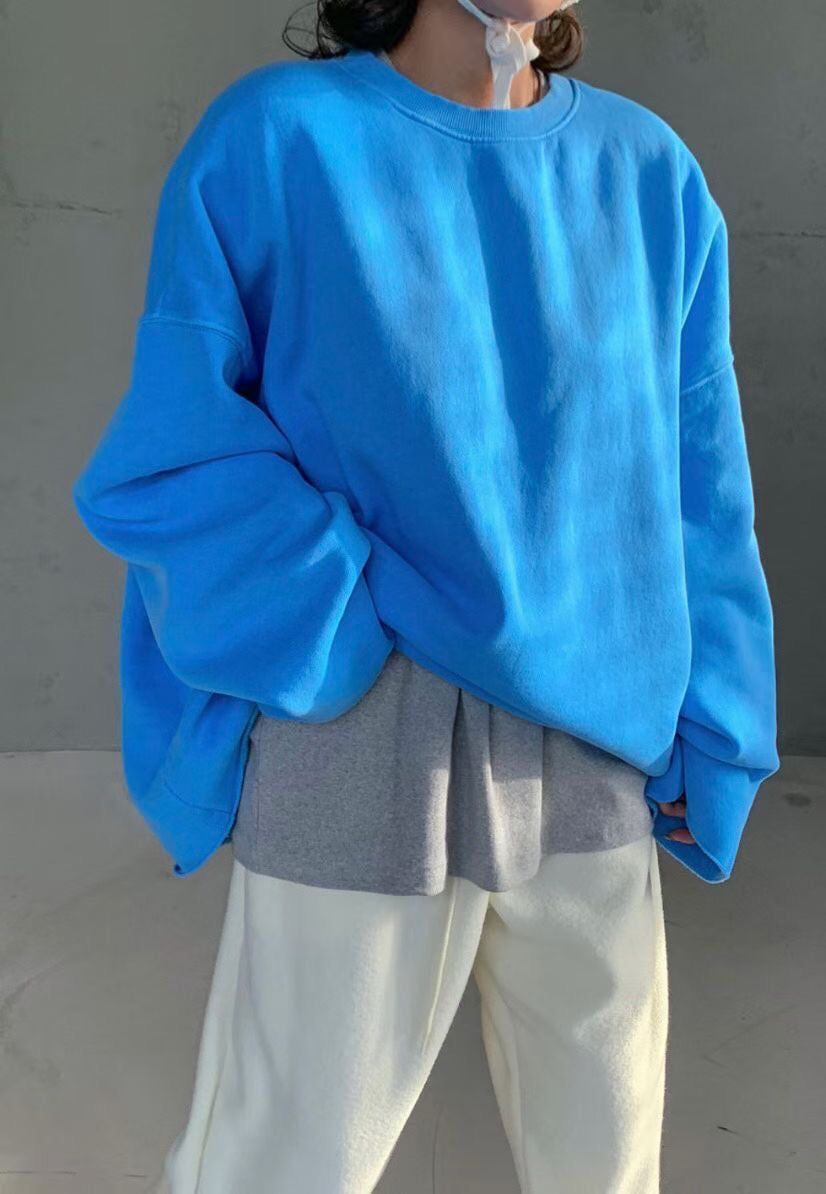 洗水淨色長衛衣