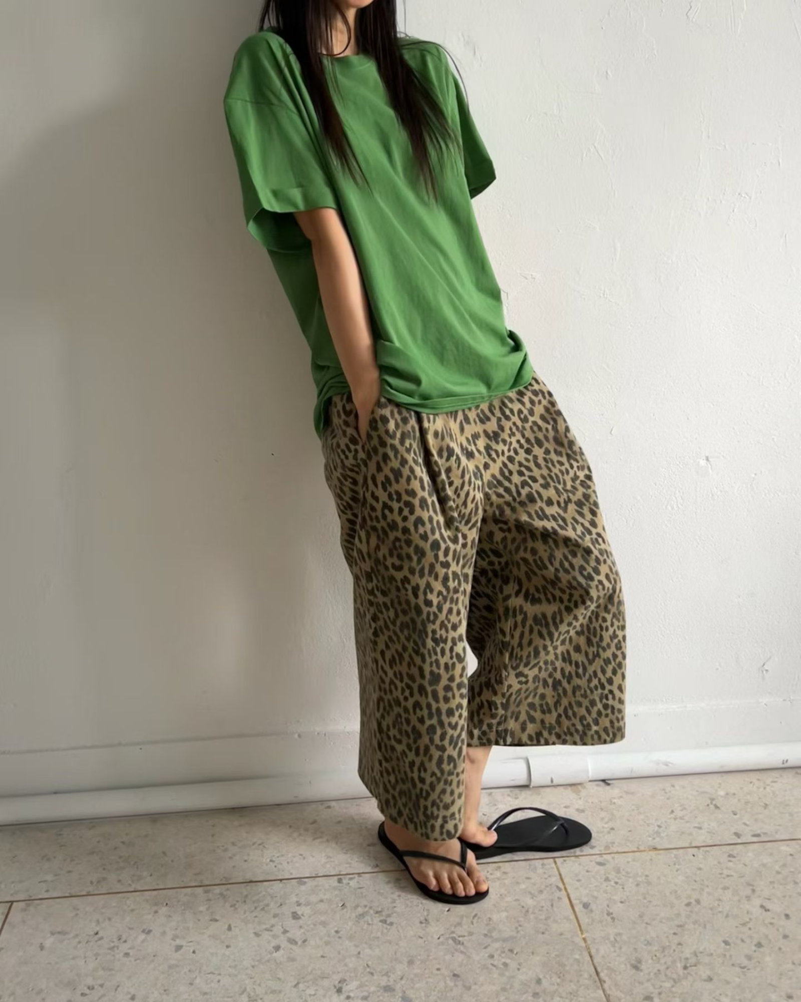 摺袖長Tee
