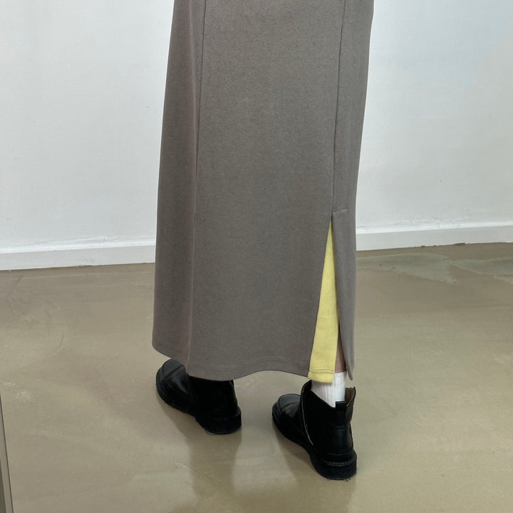 slit fabric long skirt