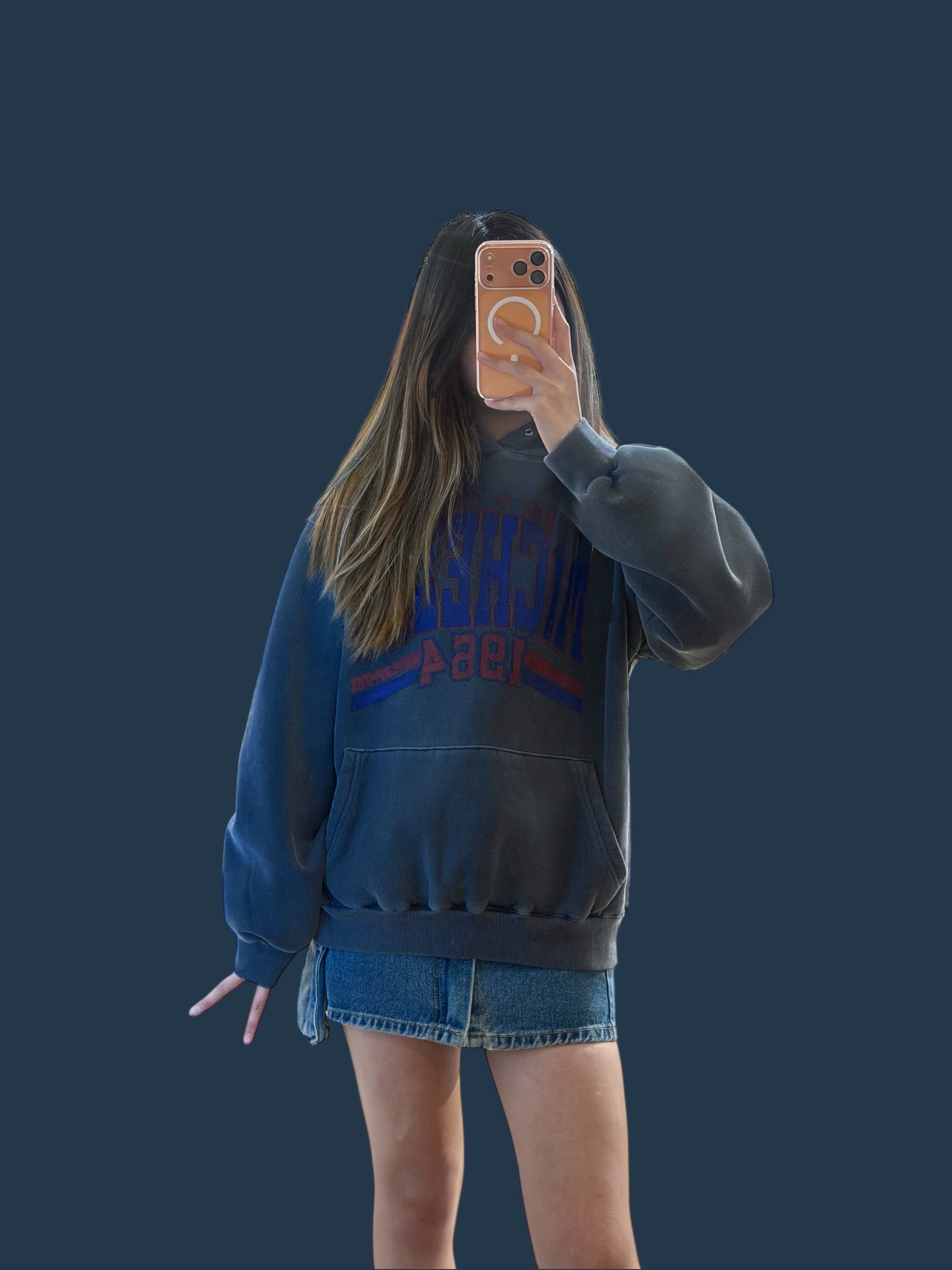 “MICHELLE”有帽洗水衛衣