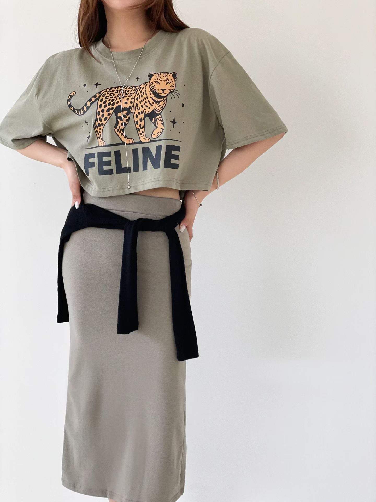 FELINE豹短Tee