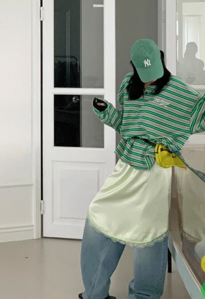 彩間Polo領長Tee