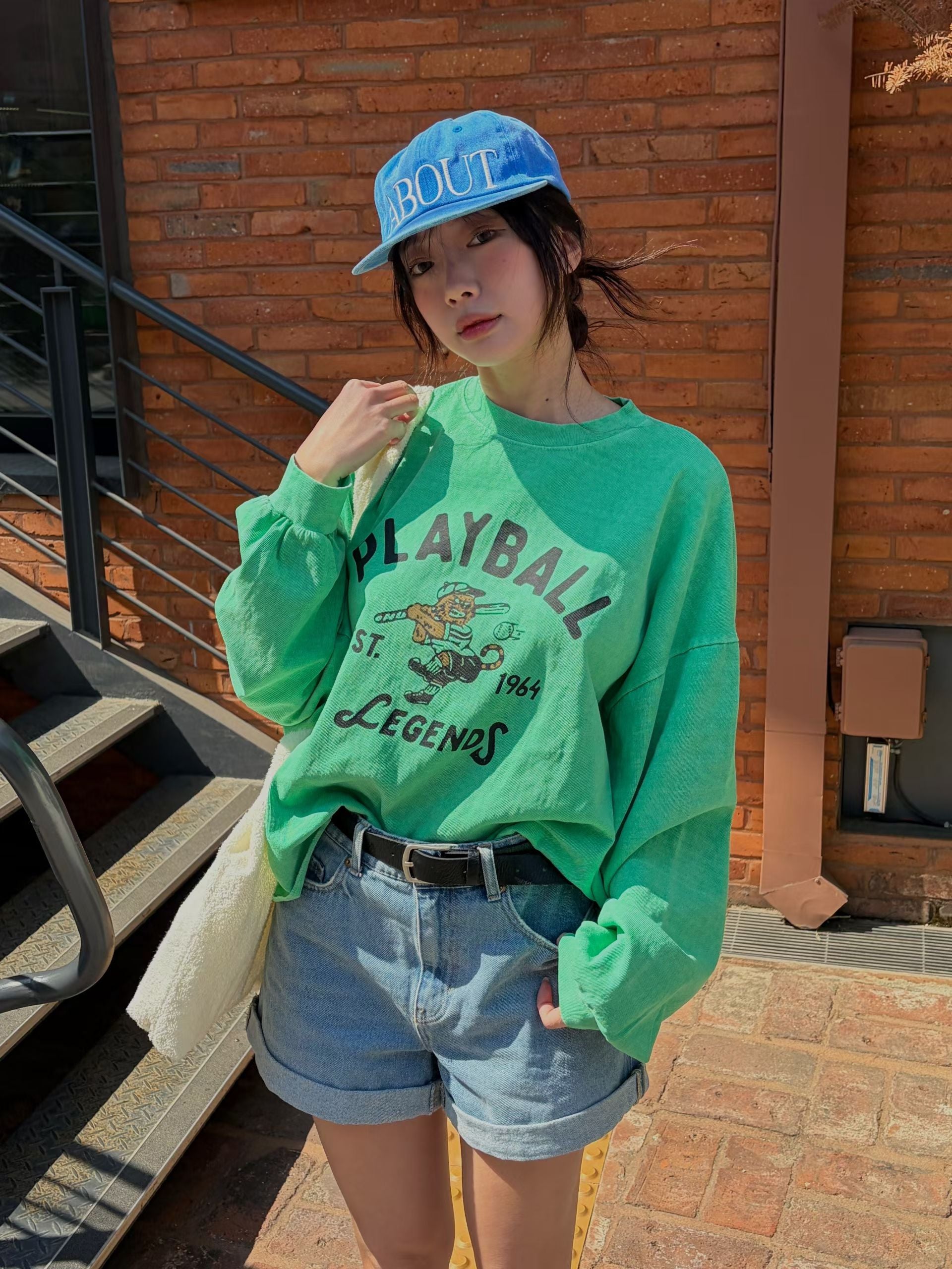 ”PlayBall“束袖Tee
