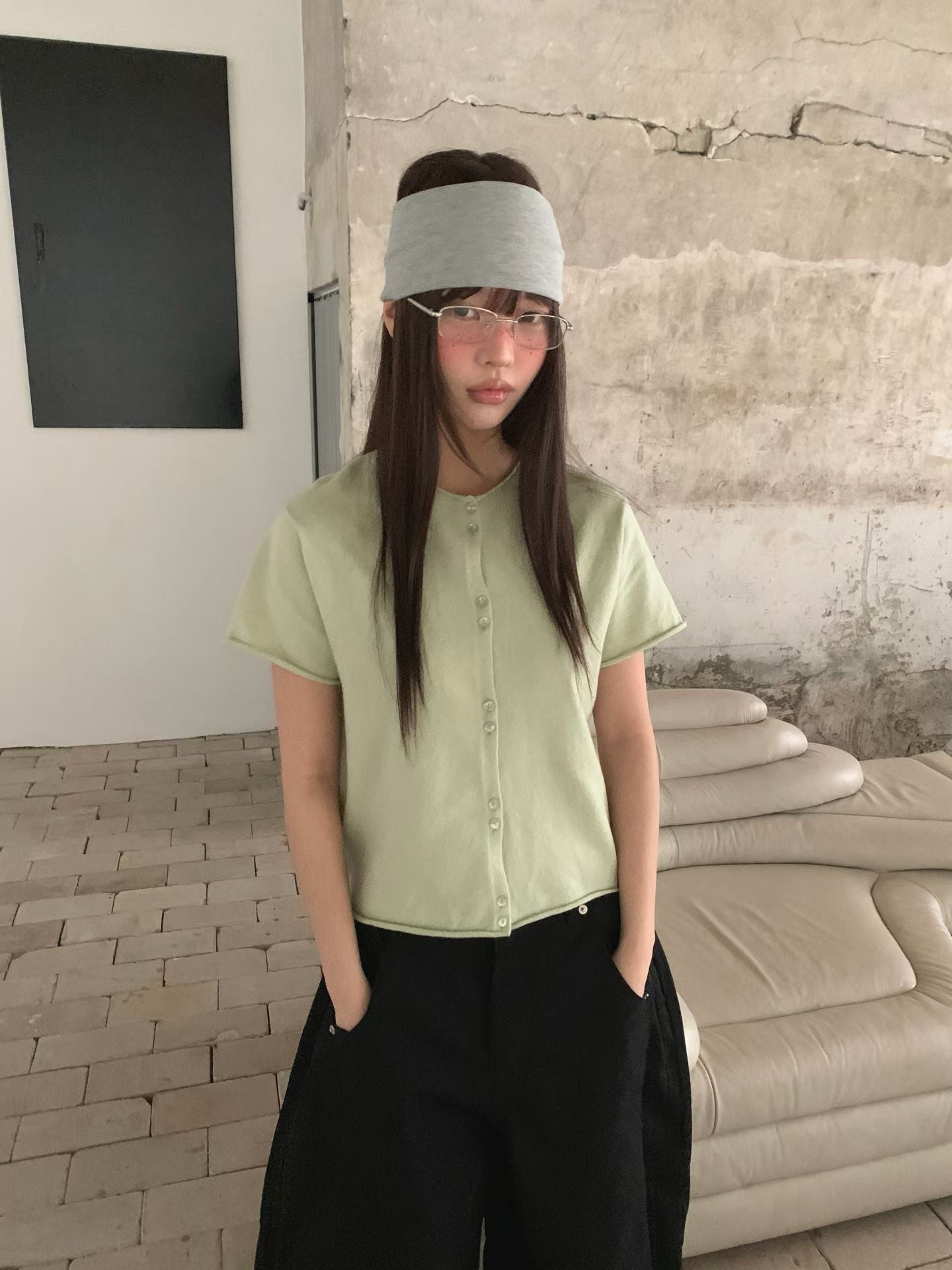 短袖線外套