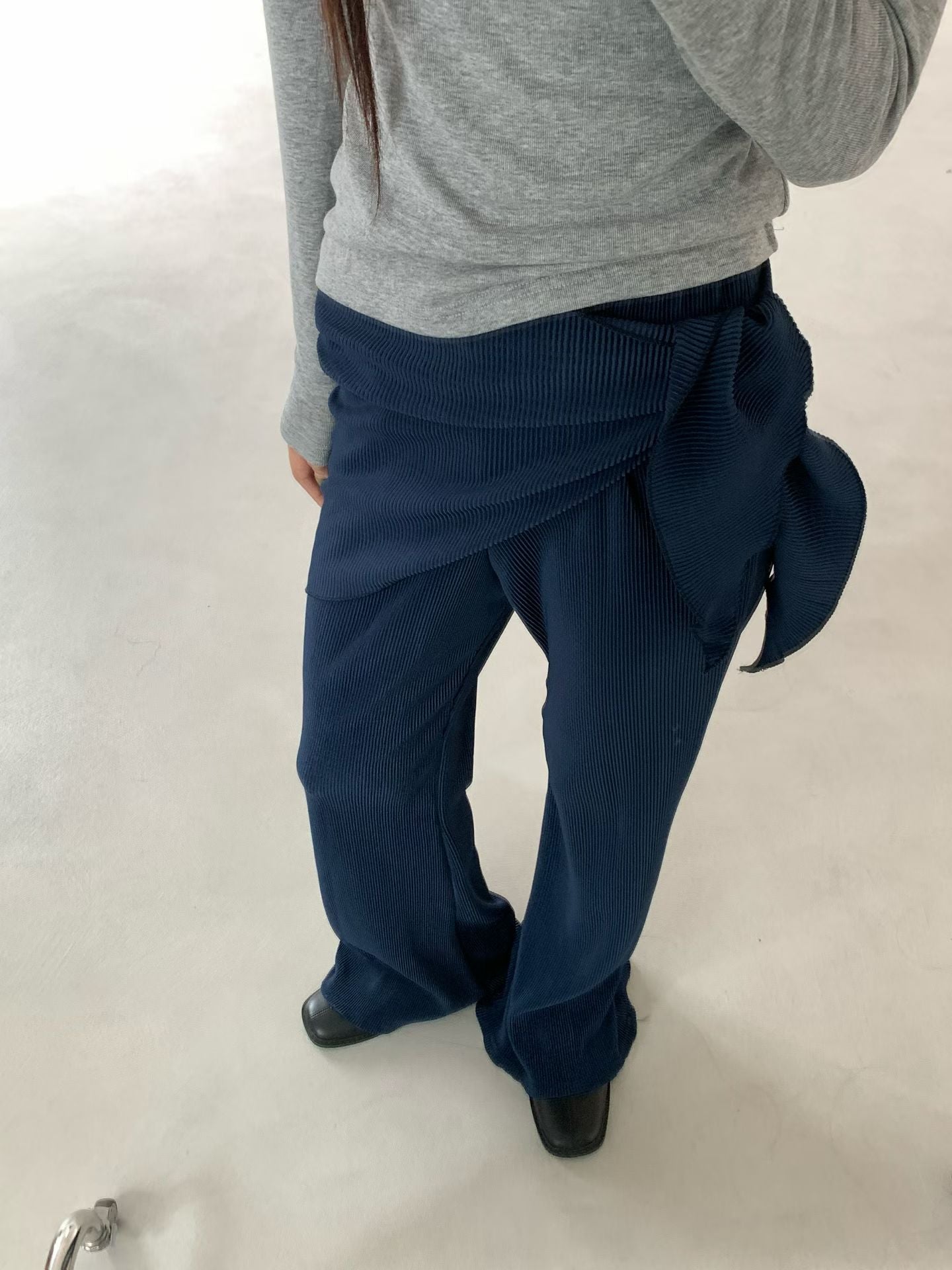 滑料坑紋長褲(可另加購滑料坑紋綁綁)