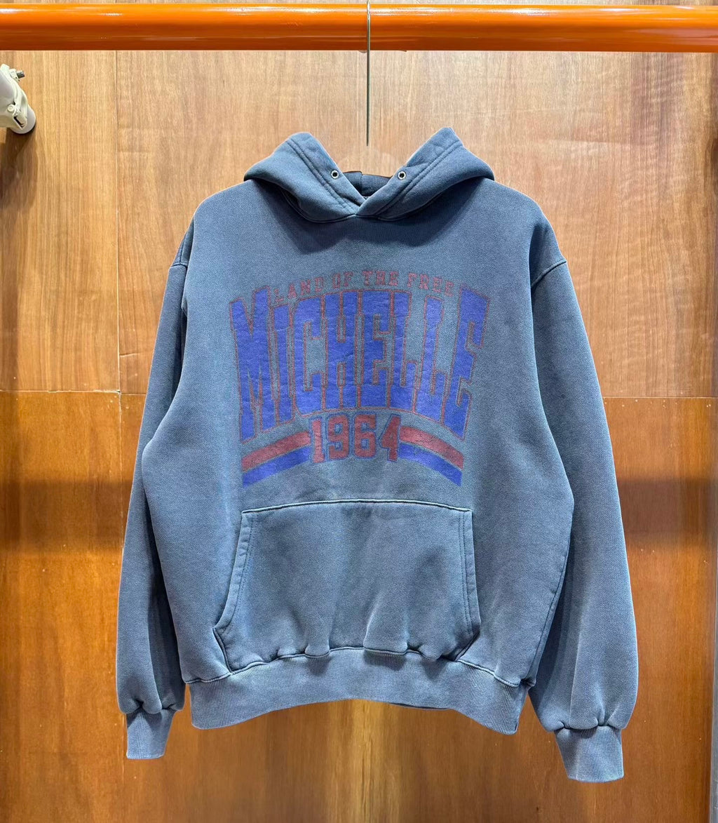 “MICHELLE”有帽洗水衛衣