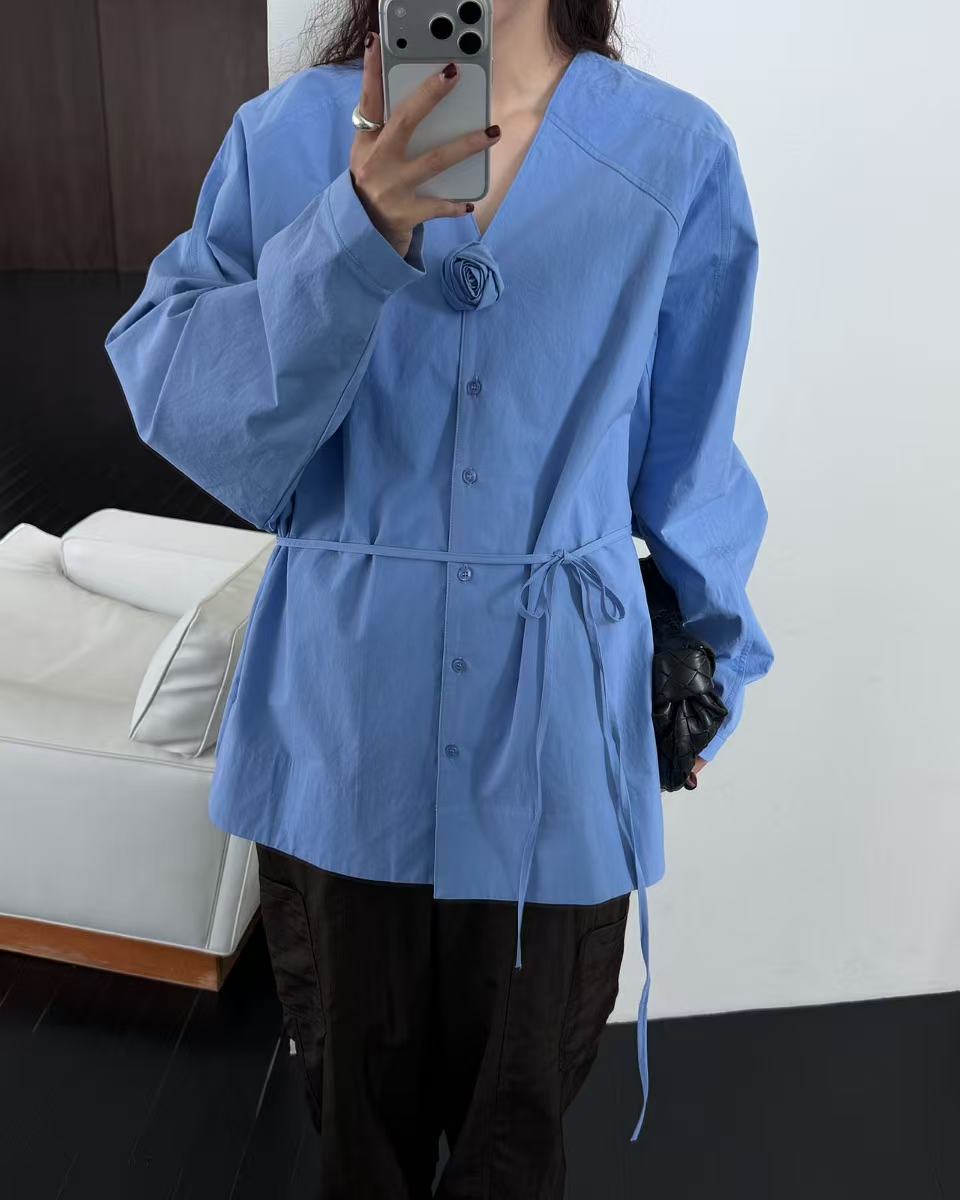 V領長恤衫