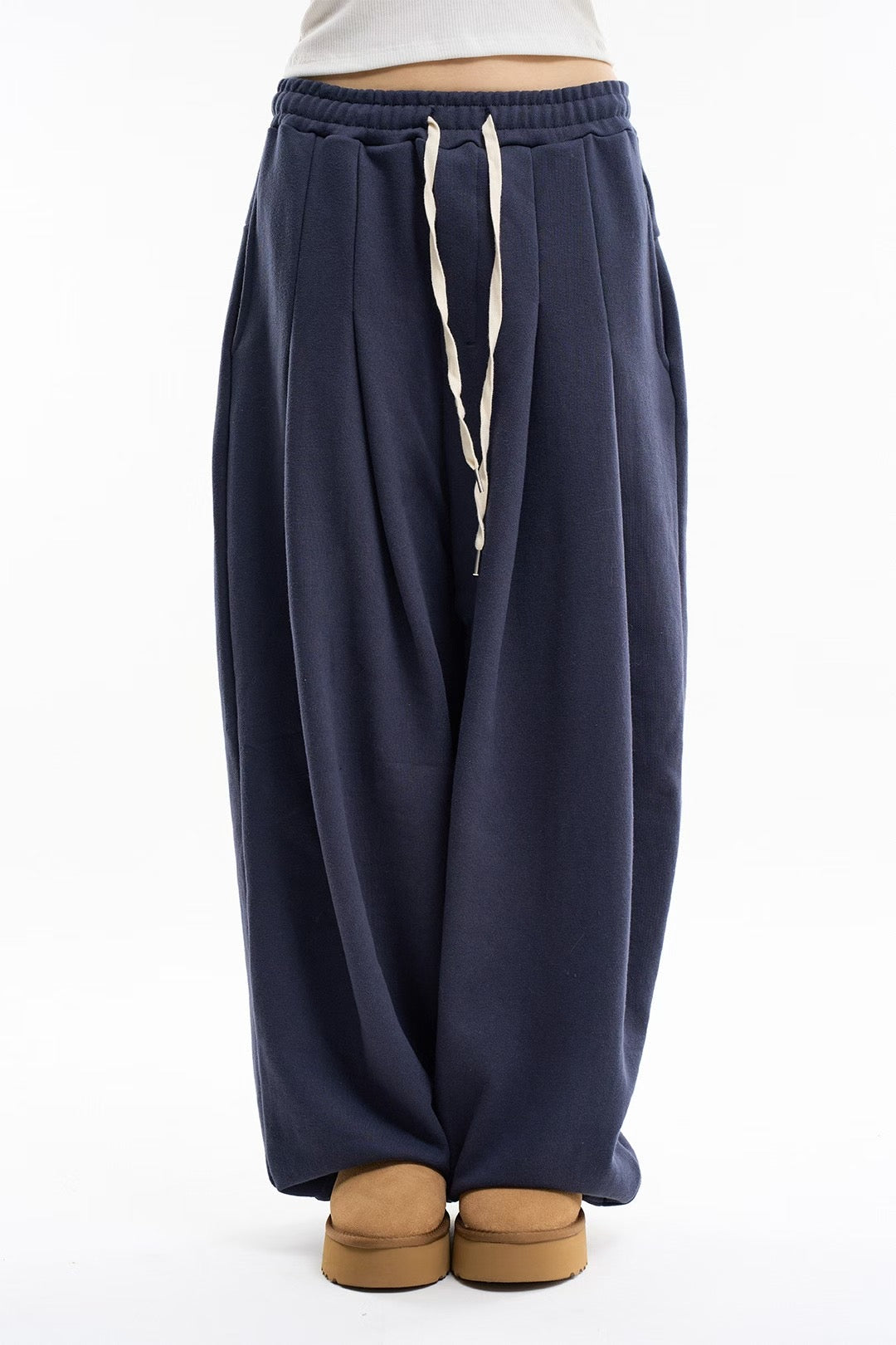 布料闊褲(set裝可另購有帽zip up外套)