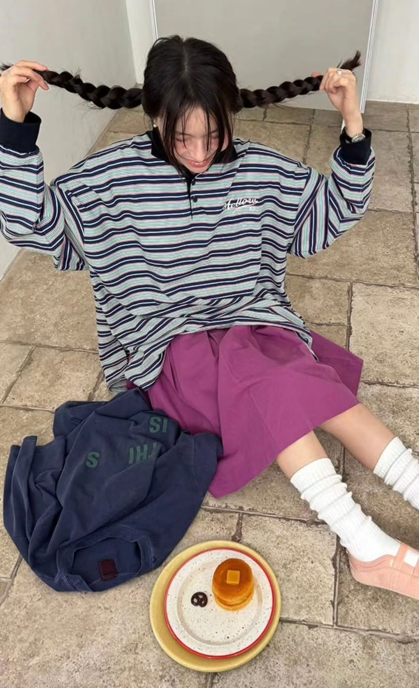彩間Polo領長Tee
