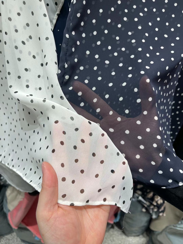 Polka dot chiffon skirt