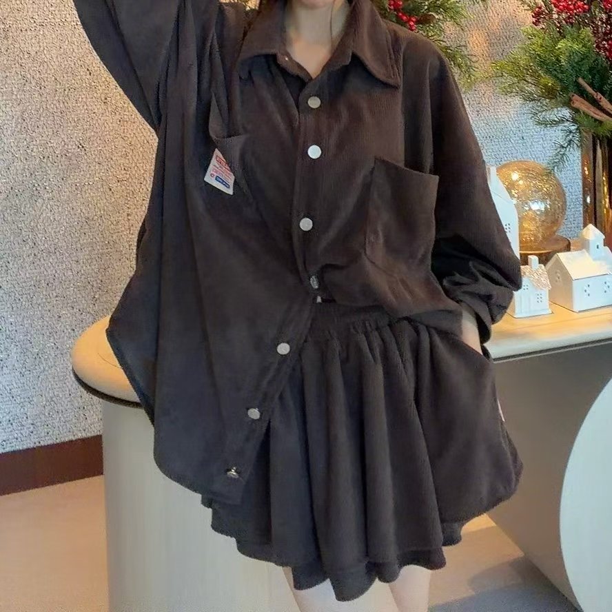 兩袋燈芯絨恤衫(set裝可另購燈芯絨短裙褲)