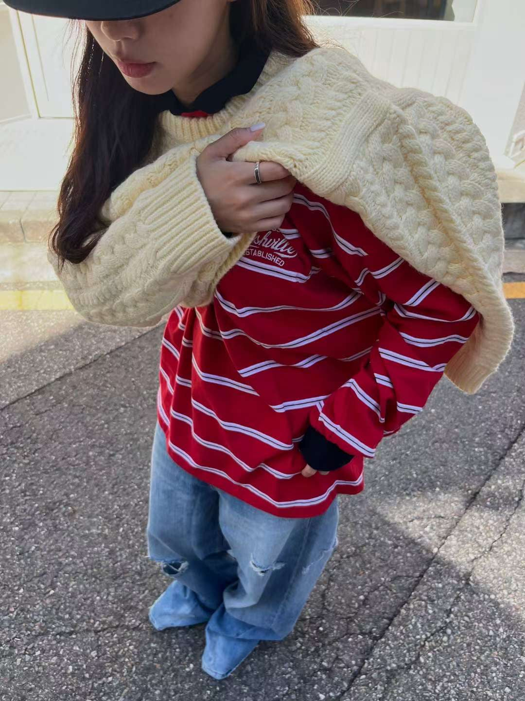 橫間Polo長Tee