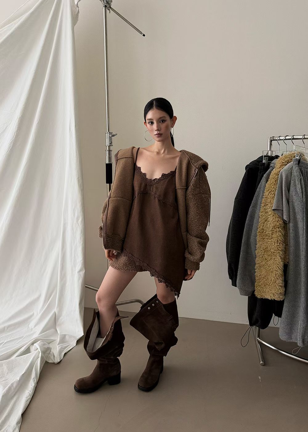 毛毛外套(set裝可另購毛毛短褲)