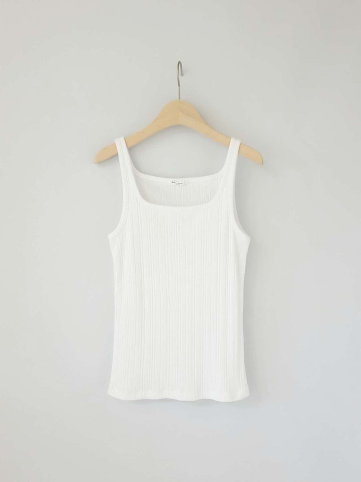 pitted square neck vest