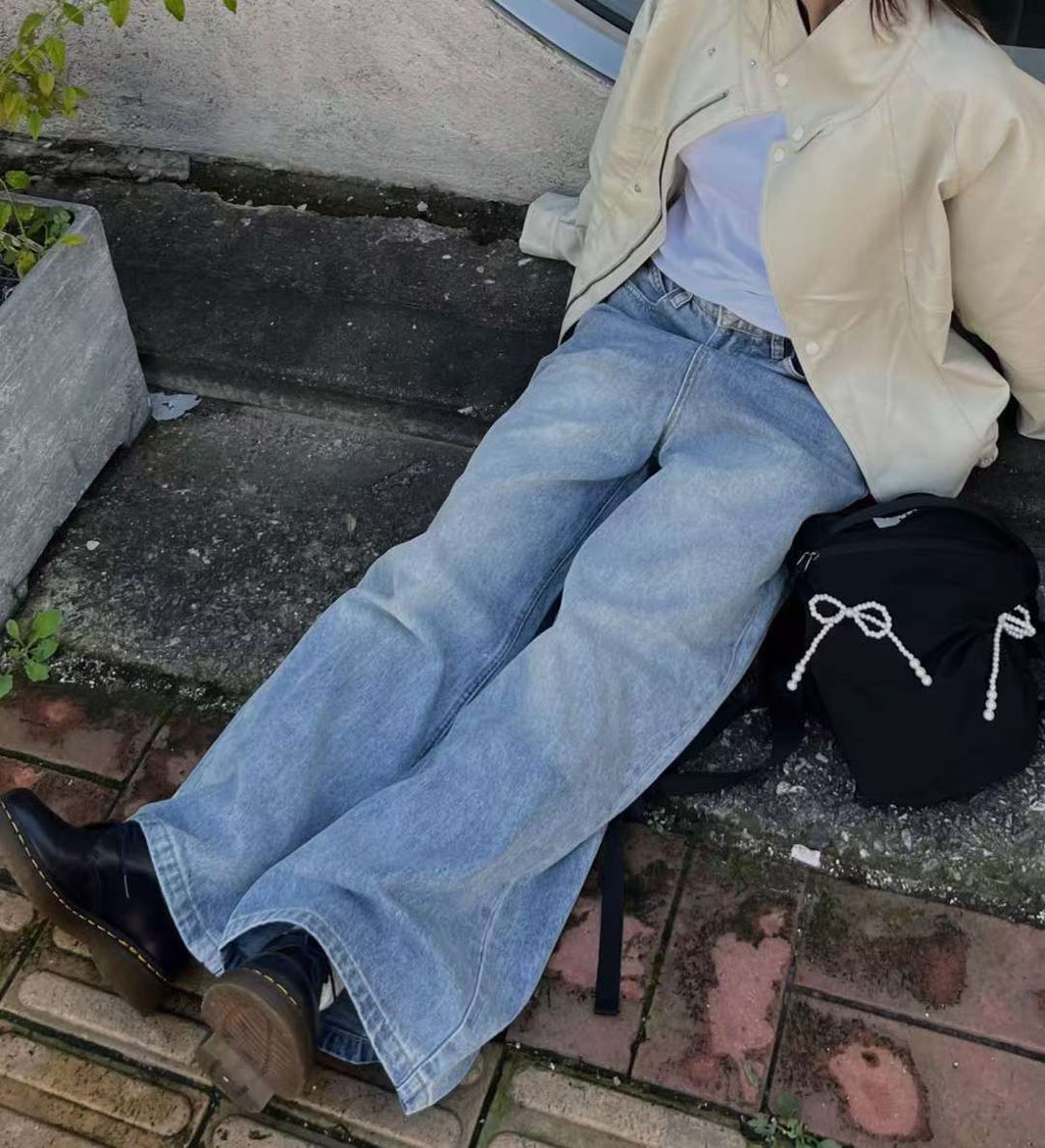 石磨貓須牛仔褲