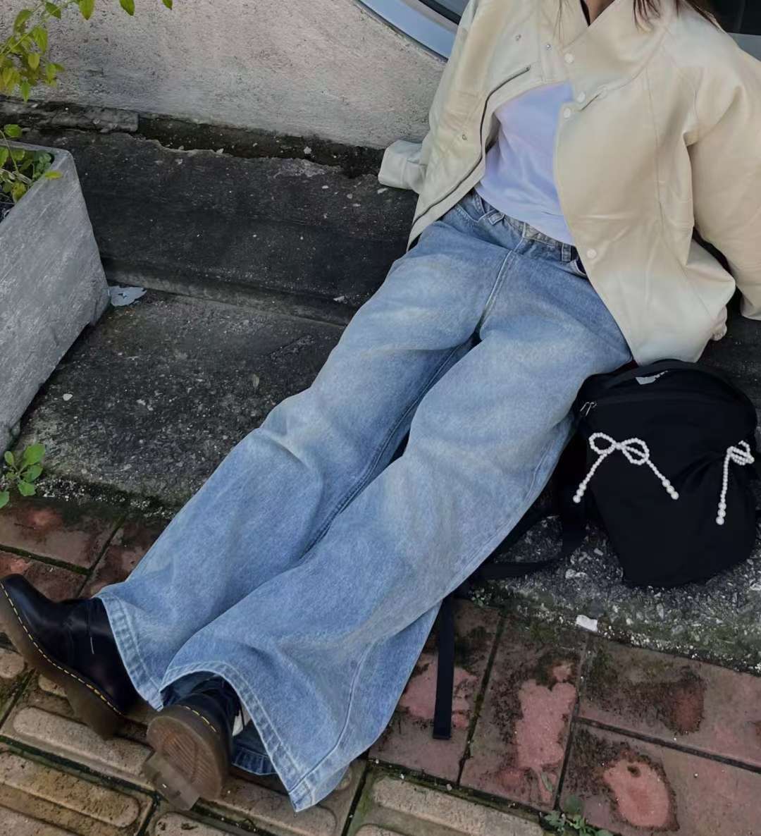 石磨貓須牛仔褲