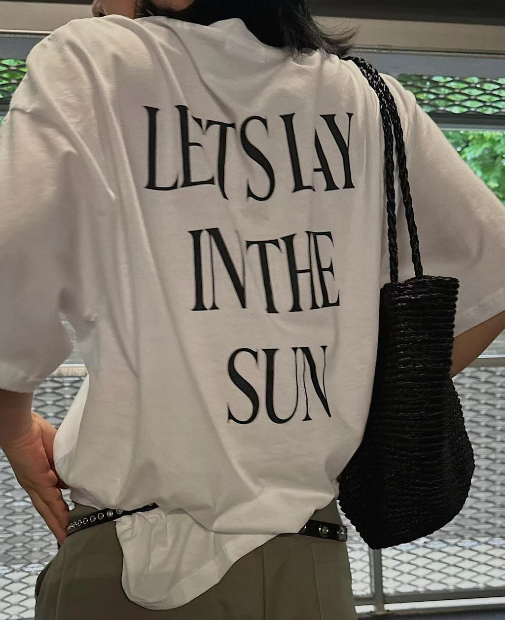 英文字pocket長Tee