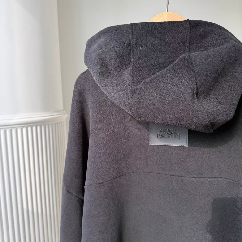 絨面前袋有帽衛衣