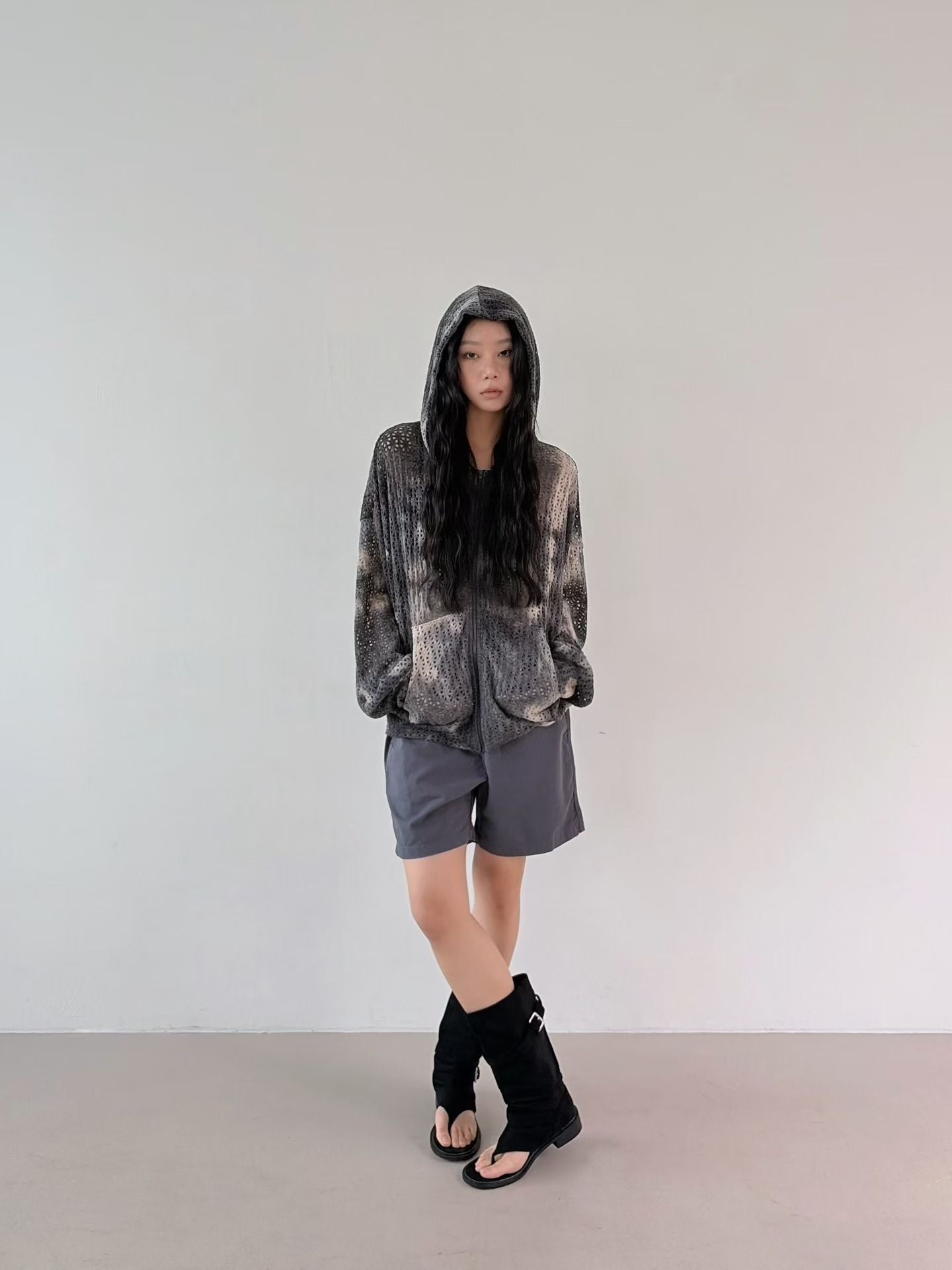 Lace有帽外套