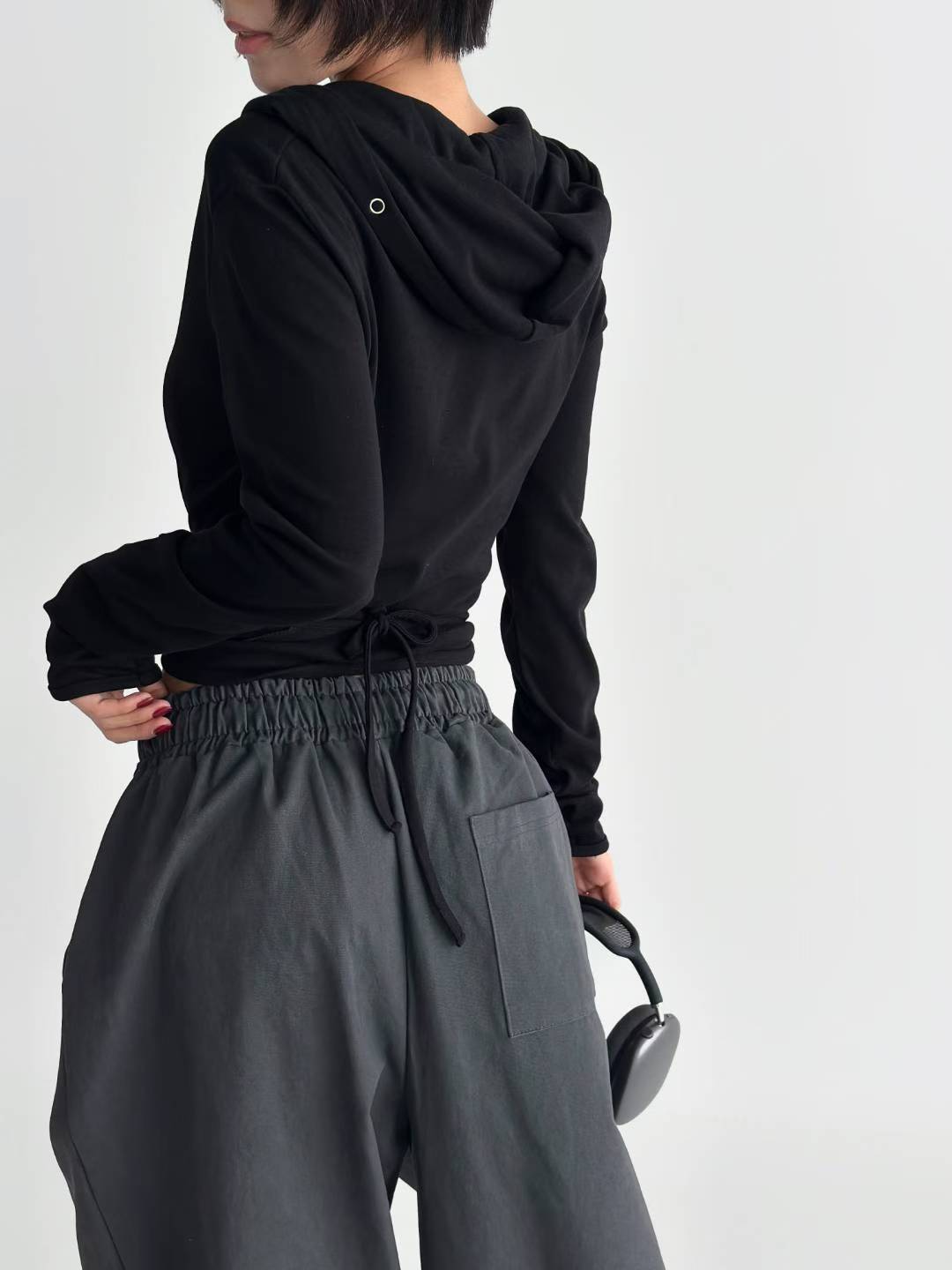 啪鈕綁腳有帽衫