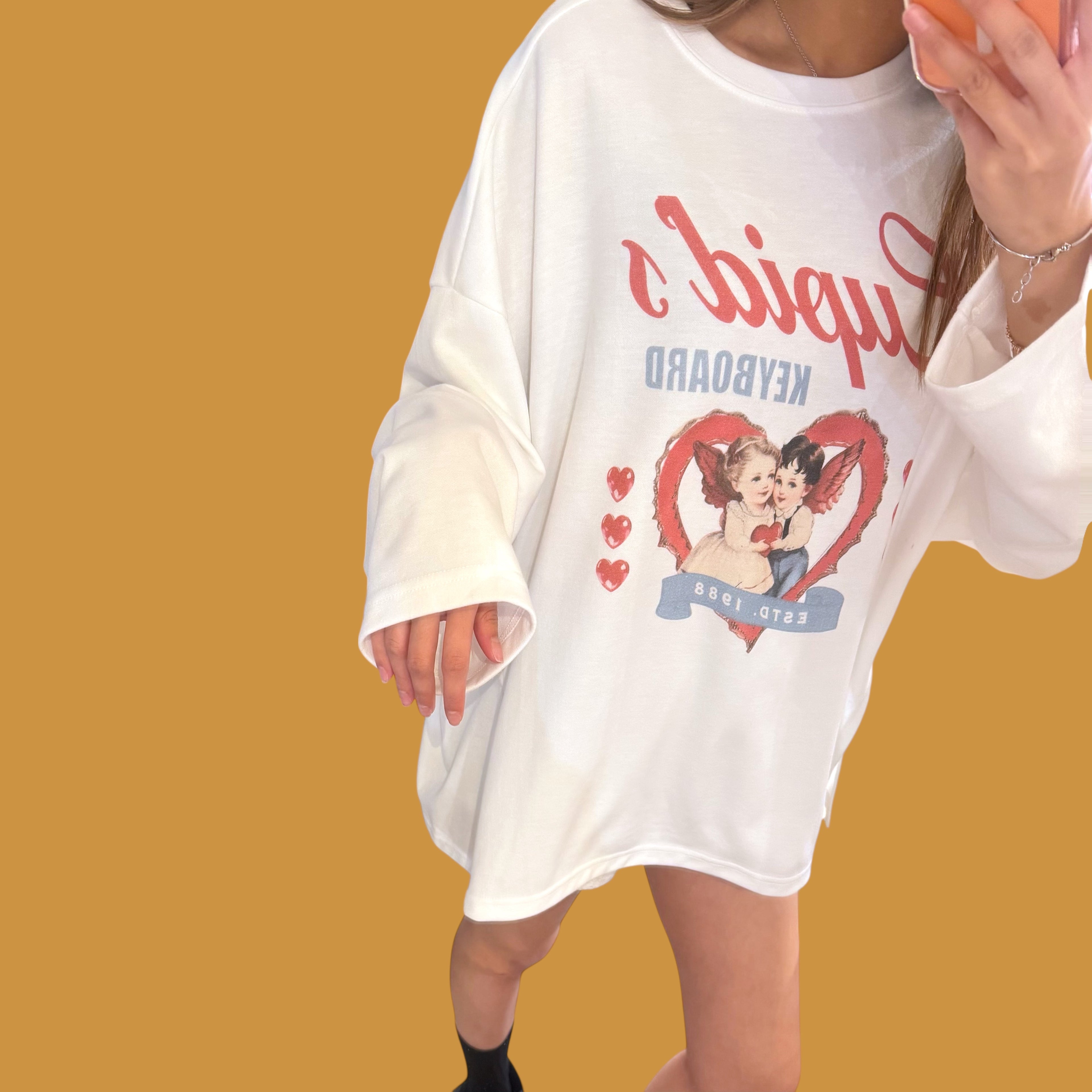 天使側開叉衛衣