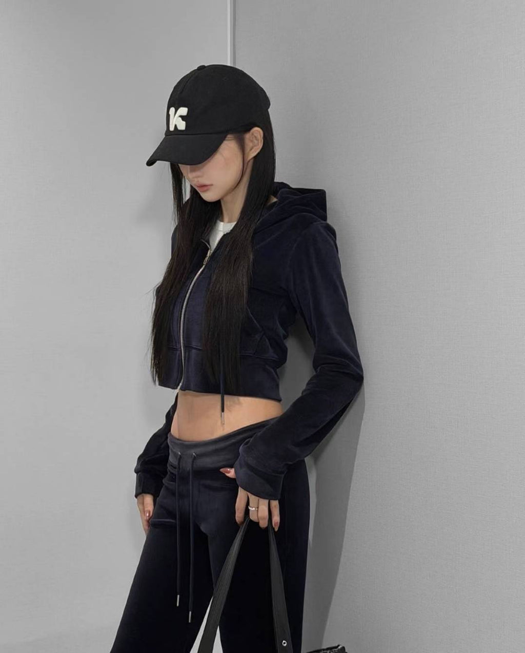 絲絨有帽短外套(set裝可另加購𢇁絨布褲)