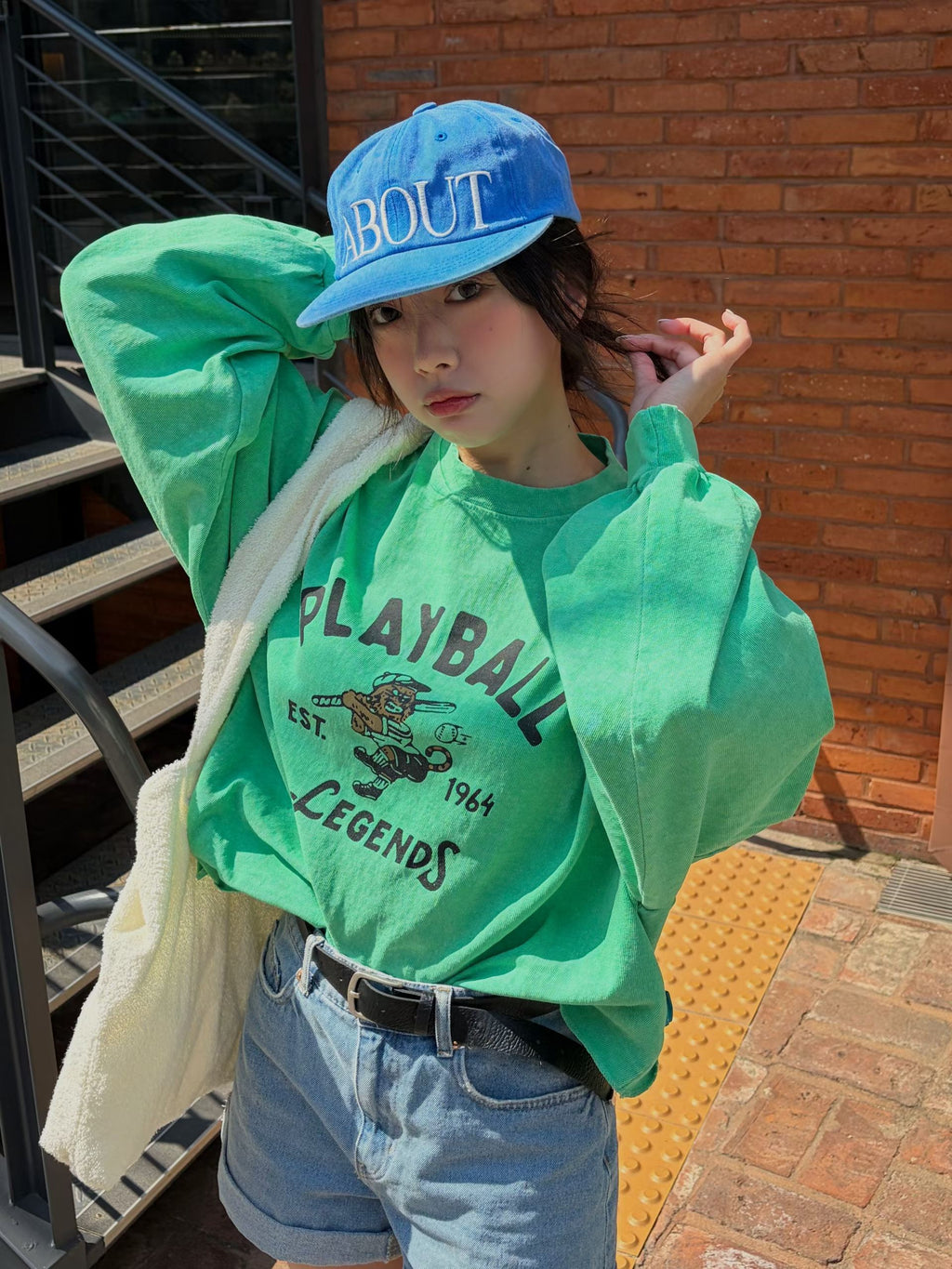 ”PlayBall“束袖Tee
