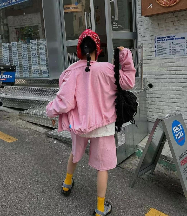 毛巾料拉鏈外套(set裝可另購毛巾料短褲)