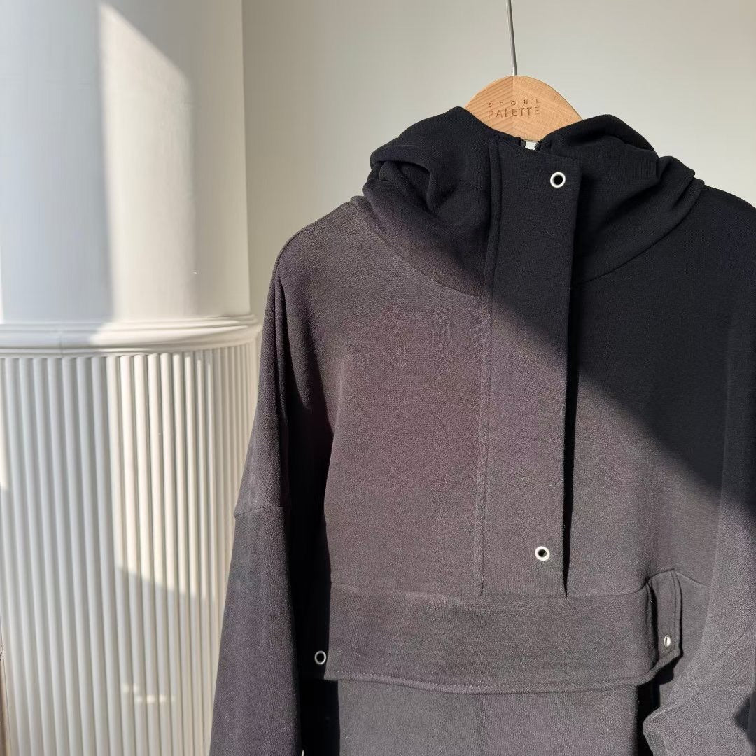 絨面前袋有帽衛衣