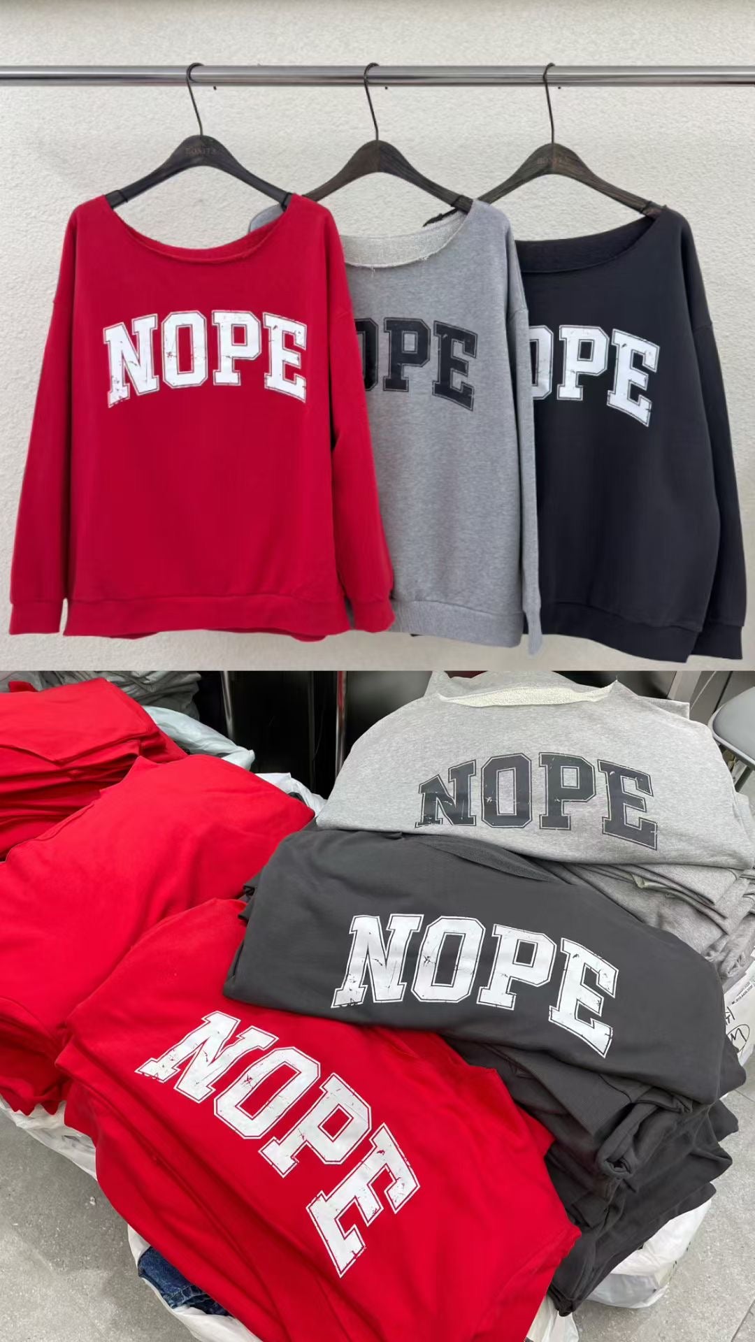 “NOPE”跌膊衛衣