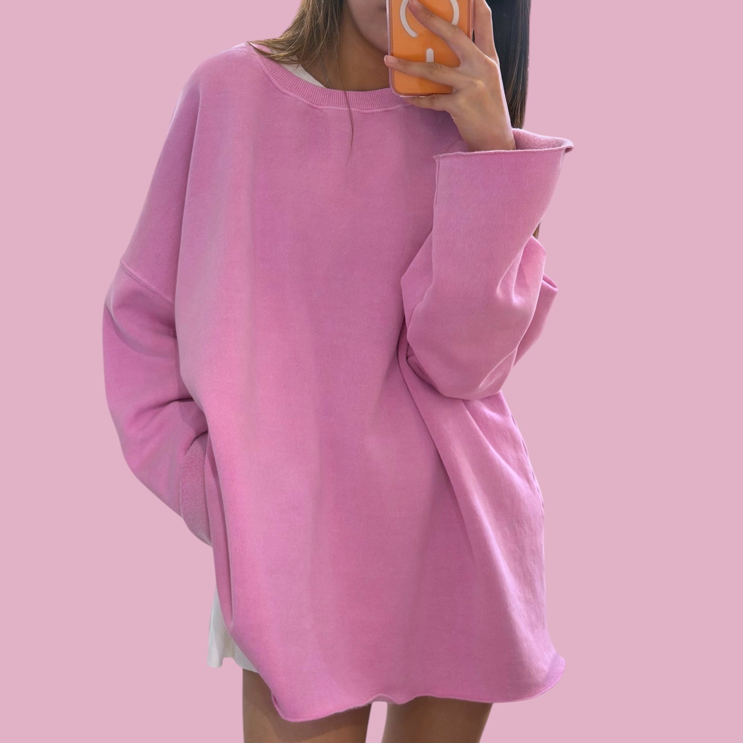 洗水淨色長衛衣