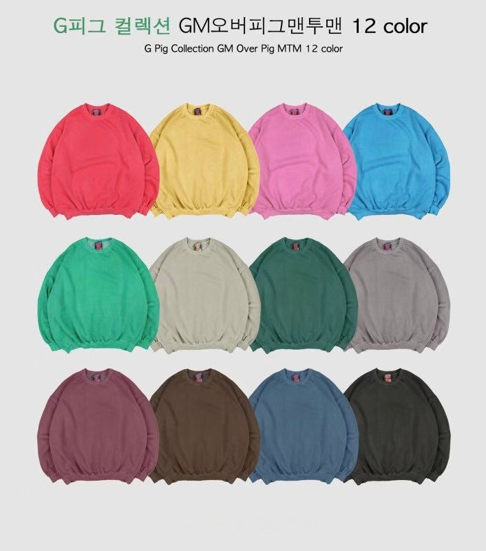 束袖抓毛淨色洗水衛衣