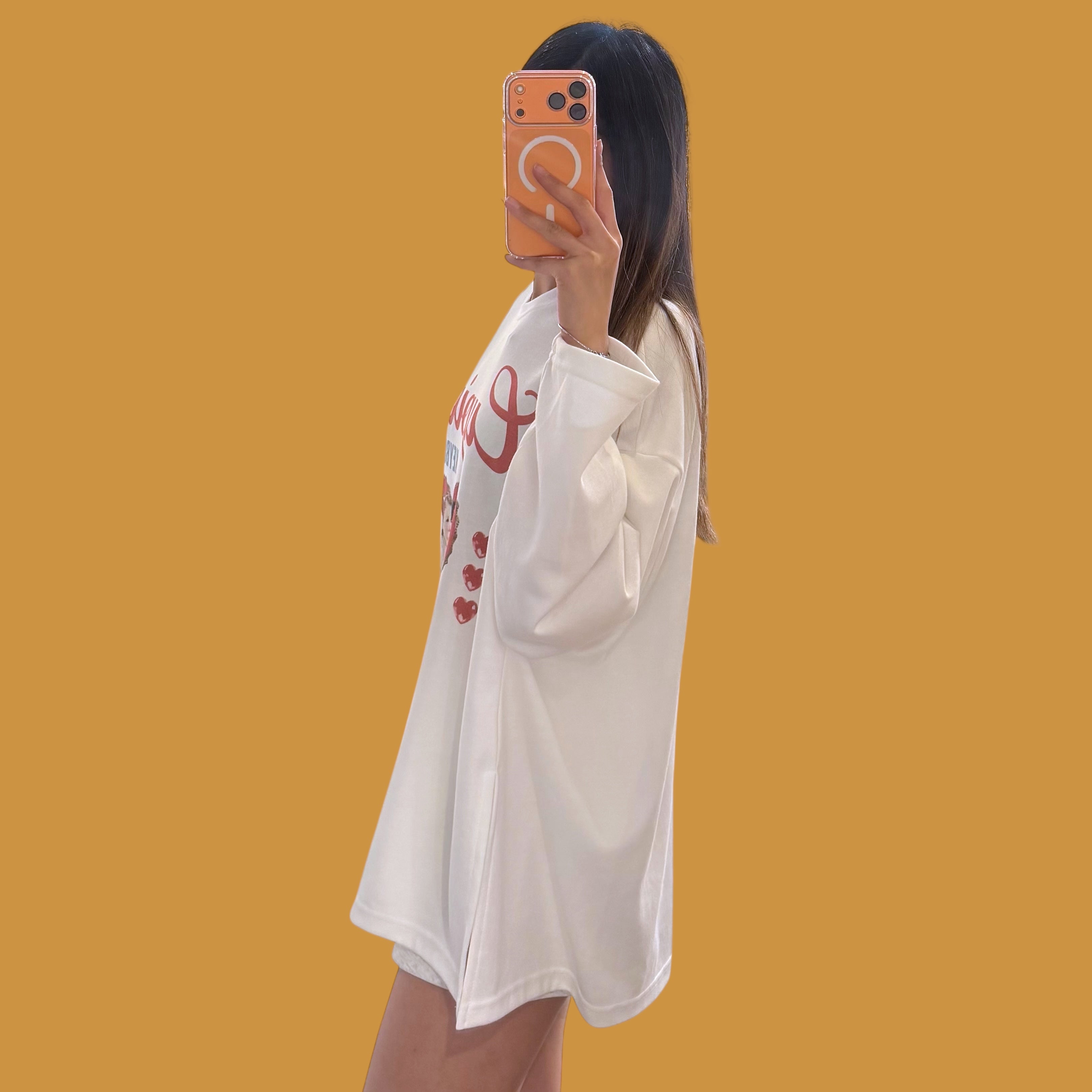 天使側開叉衛衣